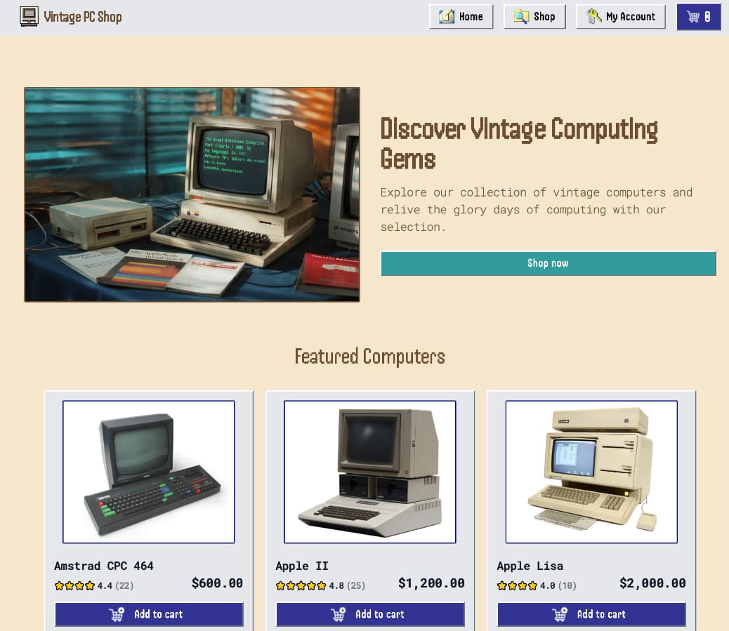 Vintage PC Shop Project Image